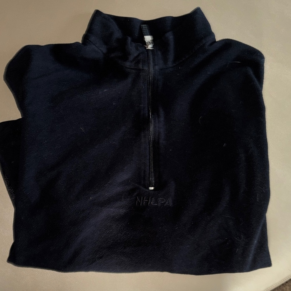 NHLPA Men's Black Half-Zip Sweater
